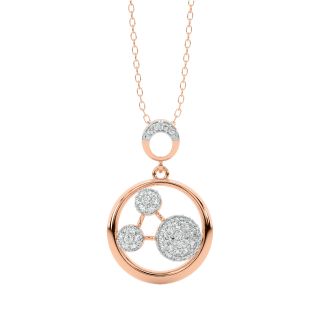 Aiden Round Diamond Office Wear Pendant